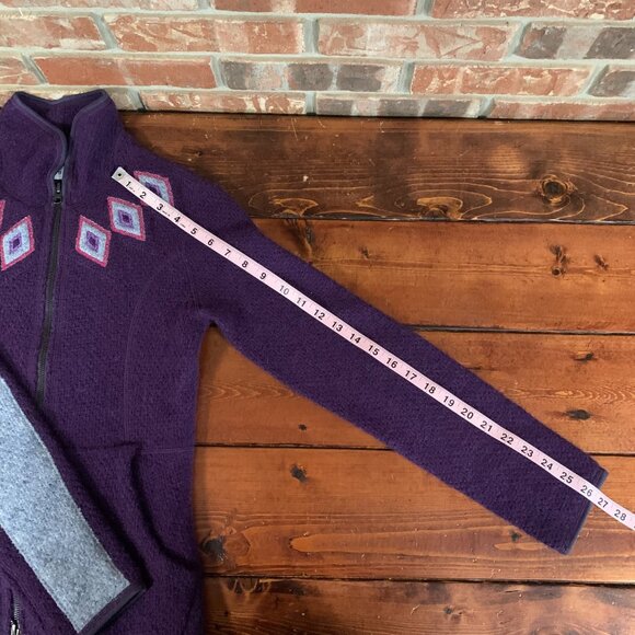 J. Davidsson Purple Women's Small Icelandic Wool Nordic Zip Up Cardigan Sweater - Picture 13 of 14